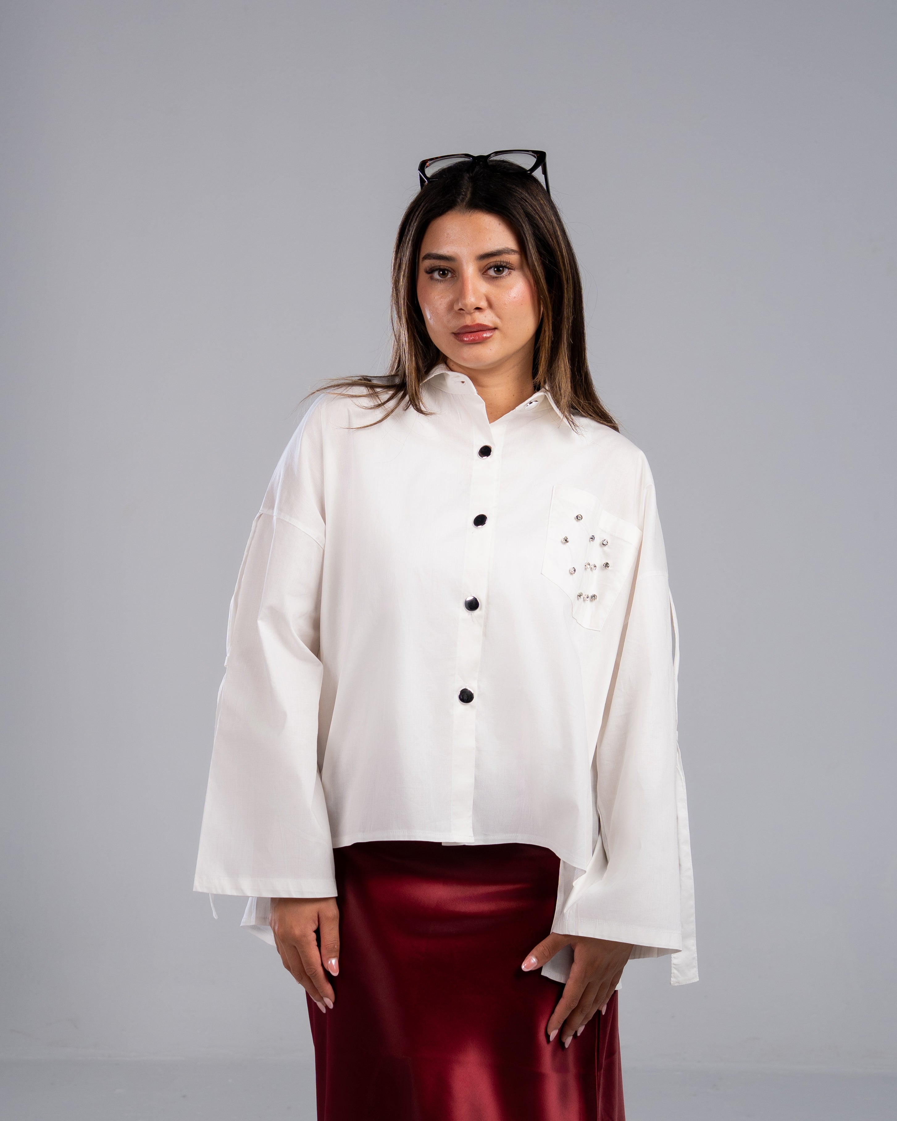 White Poplin Blouse